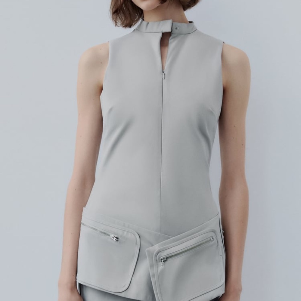 ZARA BELTED SHORT DRESS WITH POCKETS